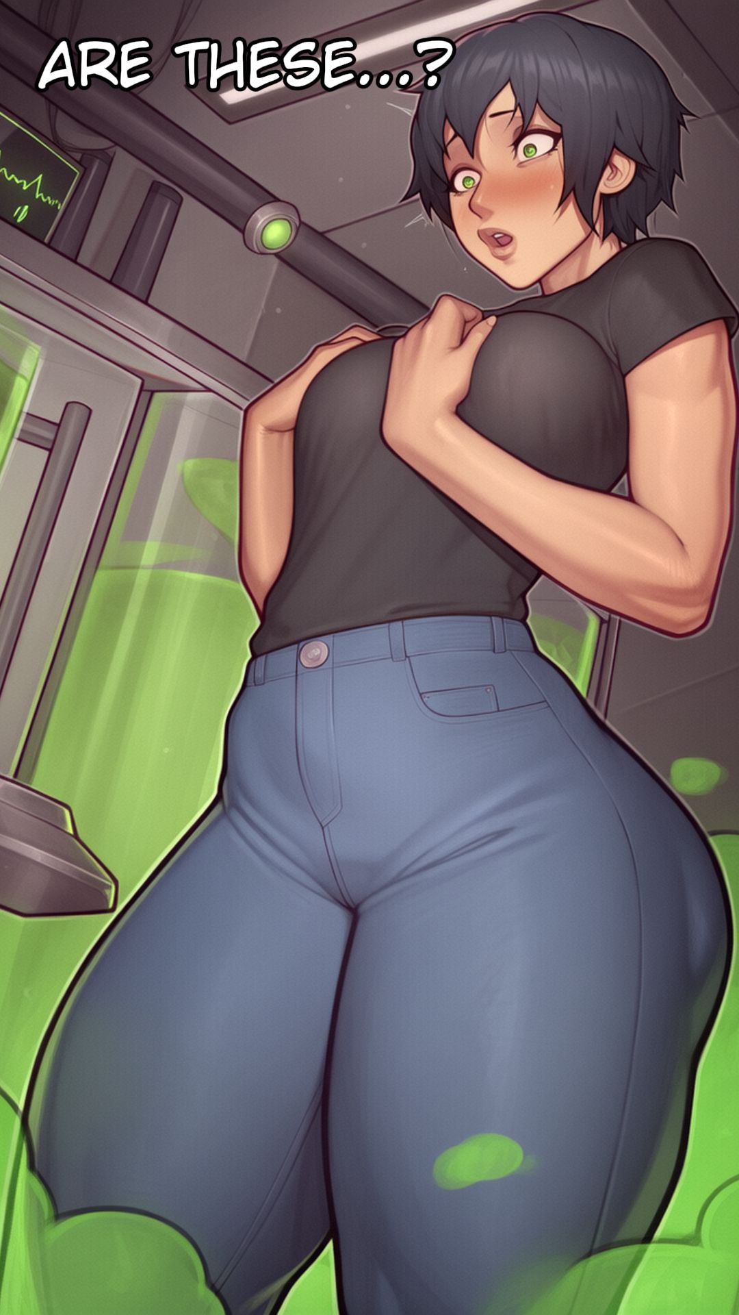 tg tf gender bender alien pregnancy comic panel 9