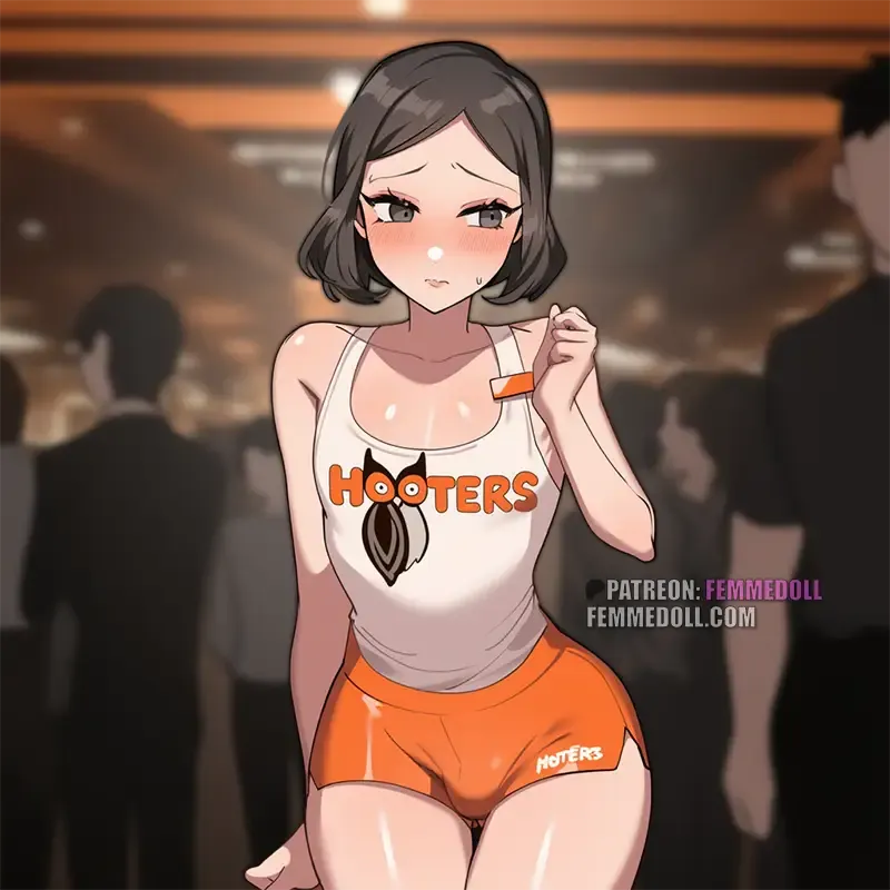 femboy hooters waiter