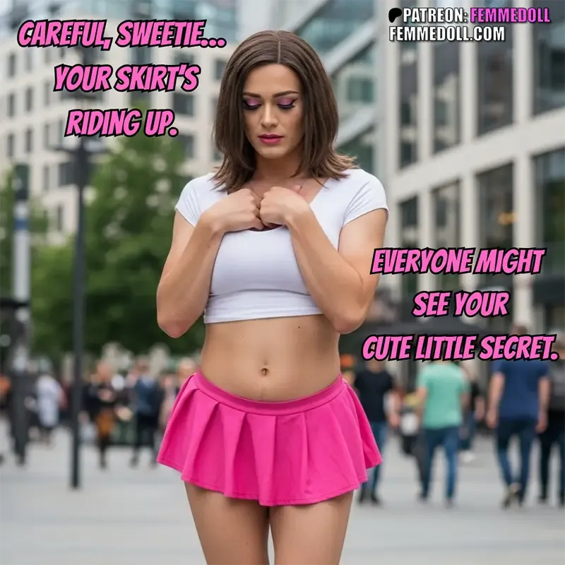 little sissy secret under skirt caption story
