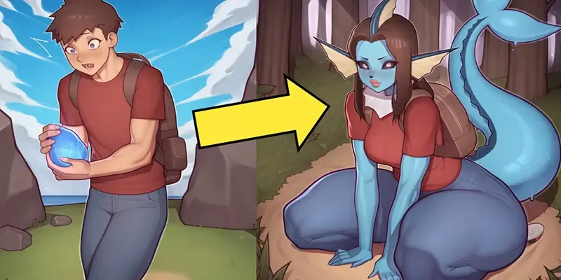 Pokemon TG TF - Boy Becomes Vaporeon Girl!